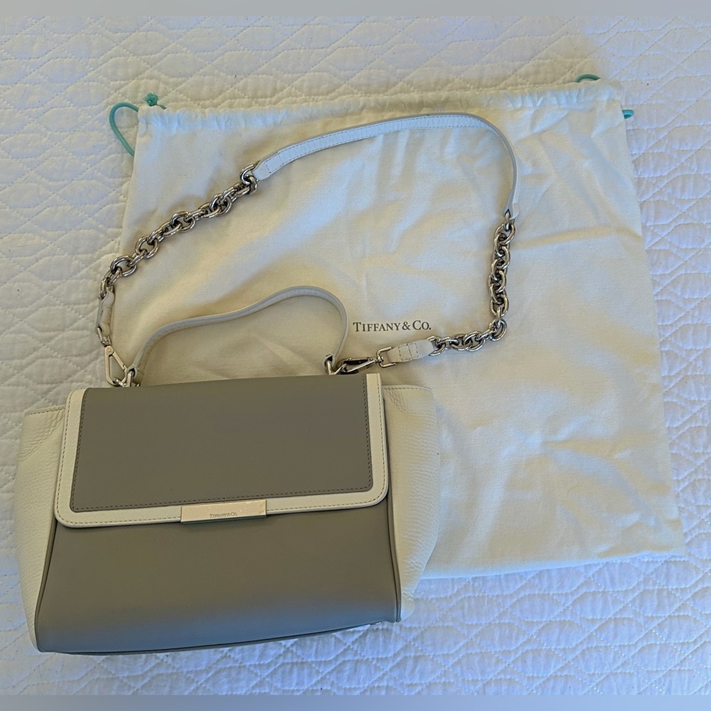 NWOT Tiffany & Co. Two-Tone Leather Shoulder Bag